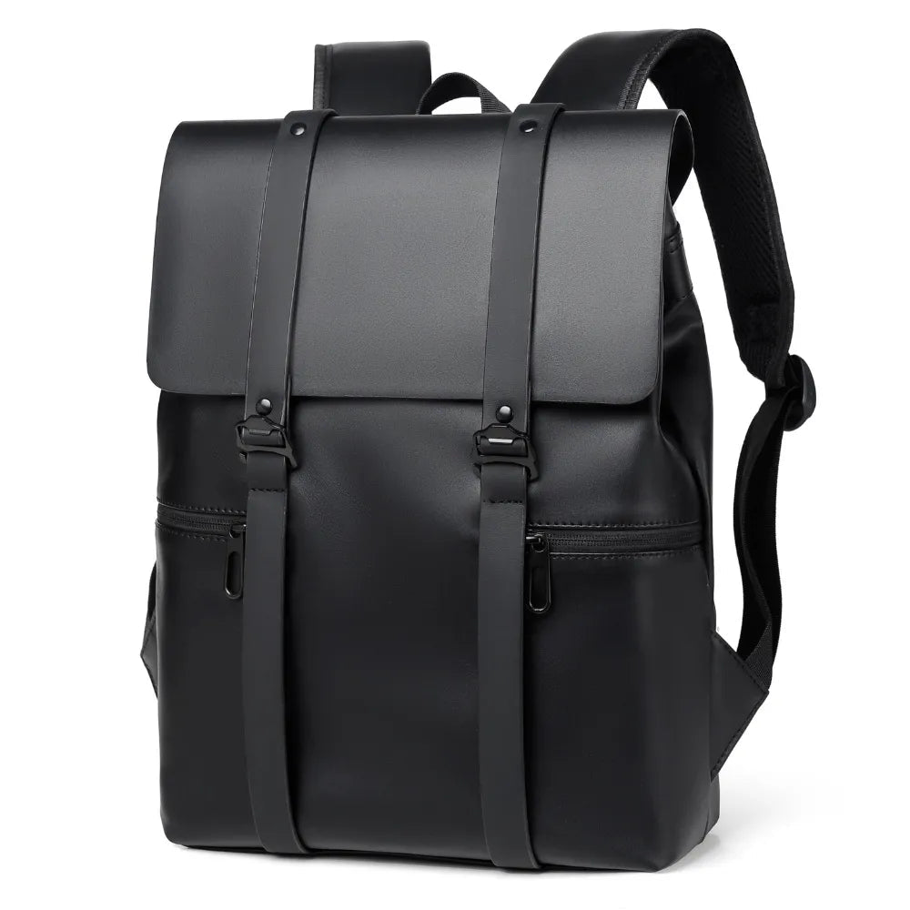 PU Leather Adjustable Strap Backpack Bag - Korvel