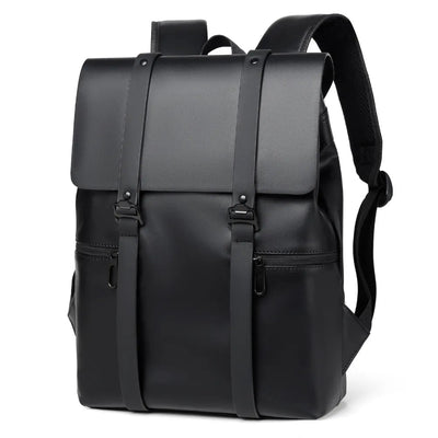 PU Leather Adjustable Strap Backpack Bag - Korvel