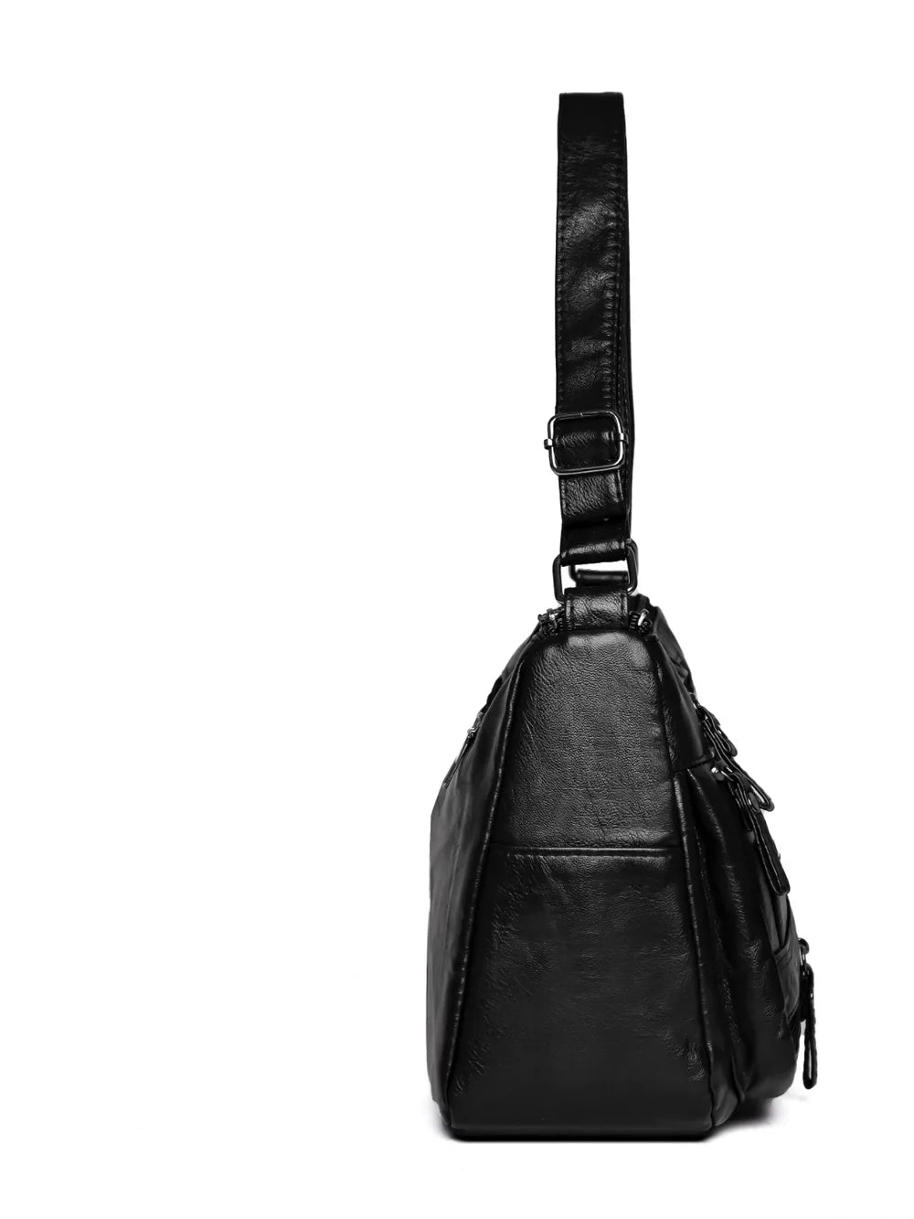 PU Leather Adjustable Strap Shoulder Bag - Korvel