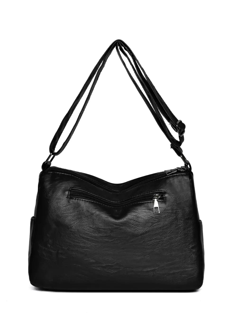 PU Leather Adjustable Strap Shoulder Bag - Korvel
