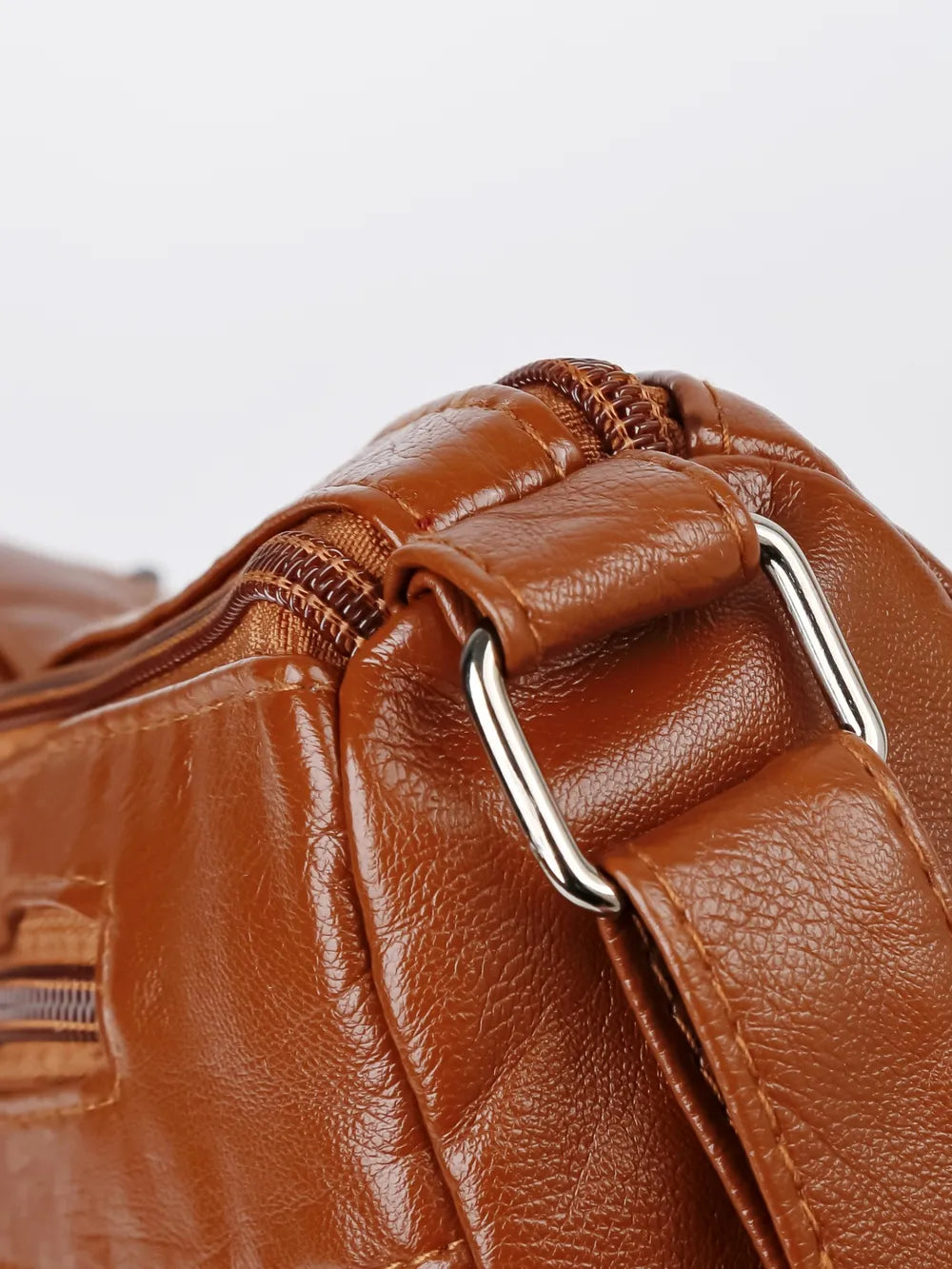 PU Leather Adjustable Strap Shoulder Bag - Korvel