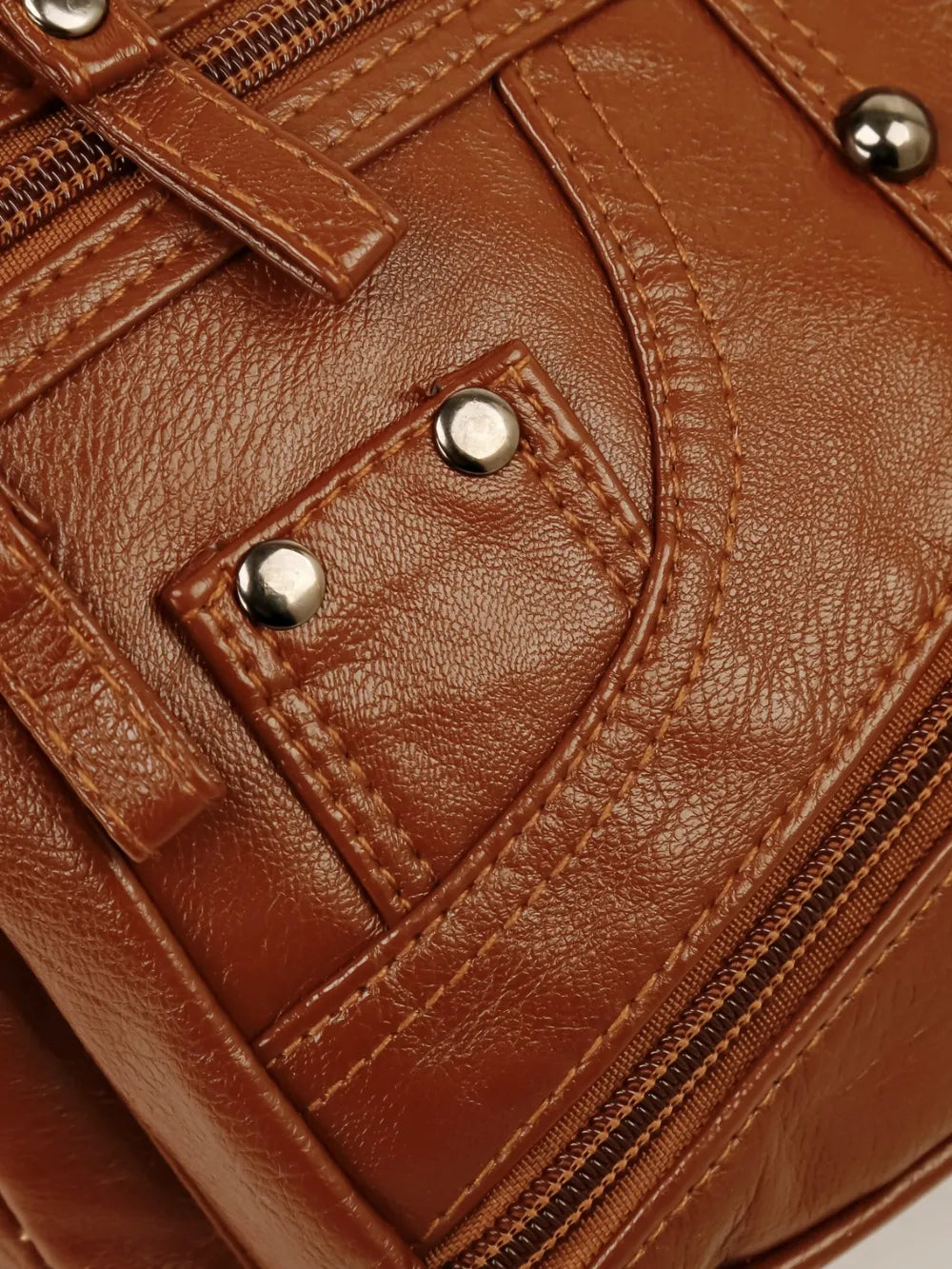 PU Leather Adjustable Strap Shoulder Bag - Korvel