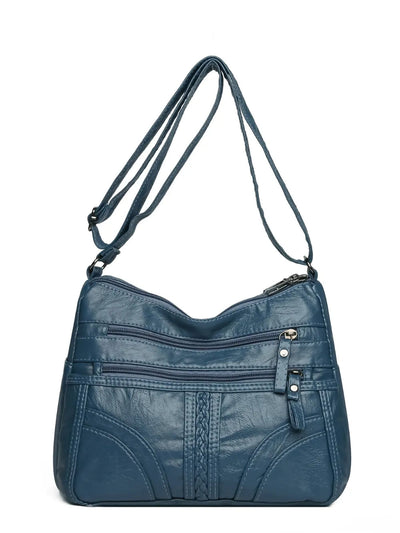 PU Leather Adjustable Strap Shoulder Bag - Korvel