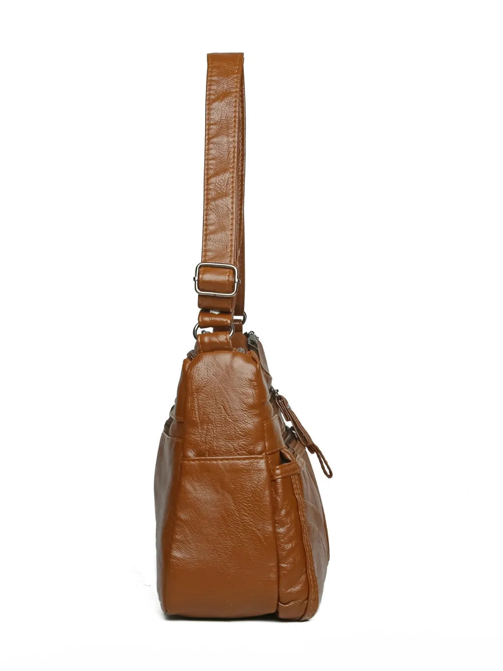 PU Leather Adjustable Strap Shoulder Bag - Korvel