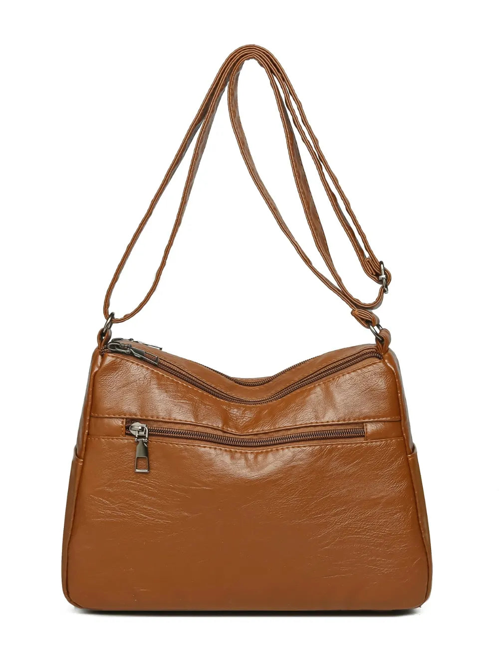 PU Leather Adjustable Strap Shoulder Bag - Korvel