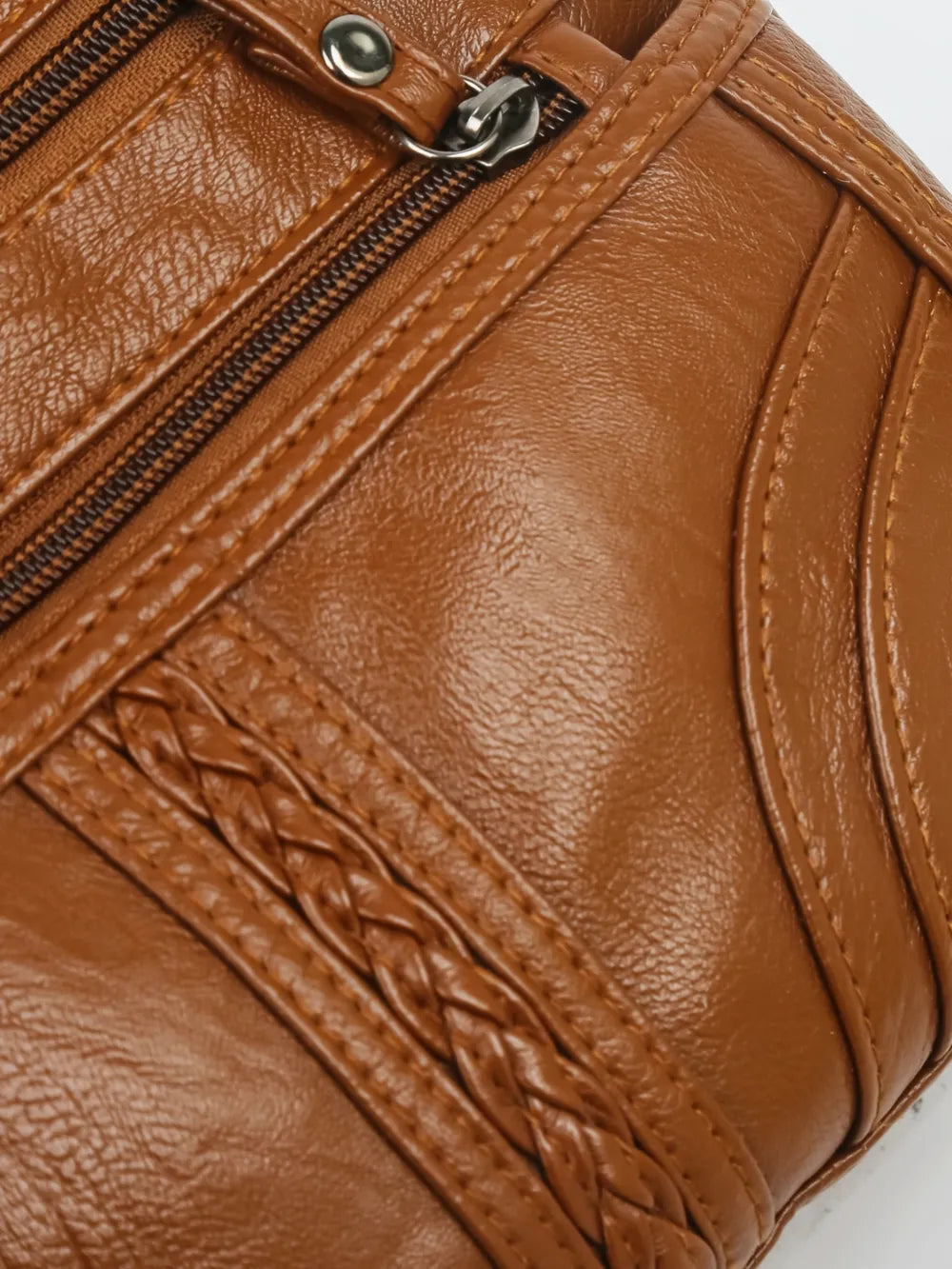 PU Leather Adjustable Strap Shoulder Bag - Korvel
