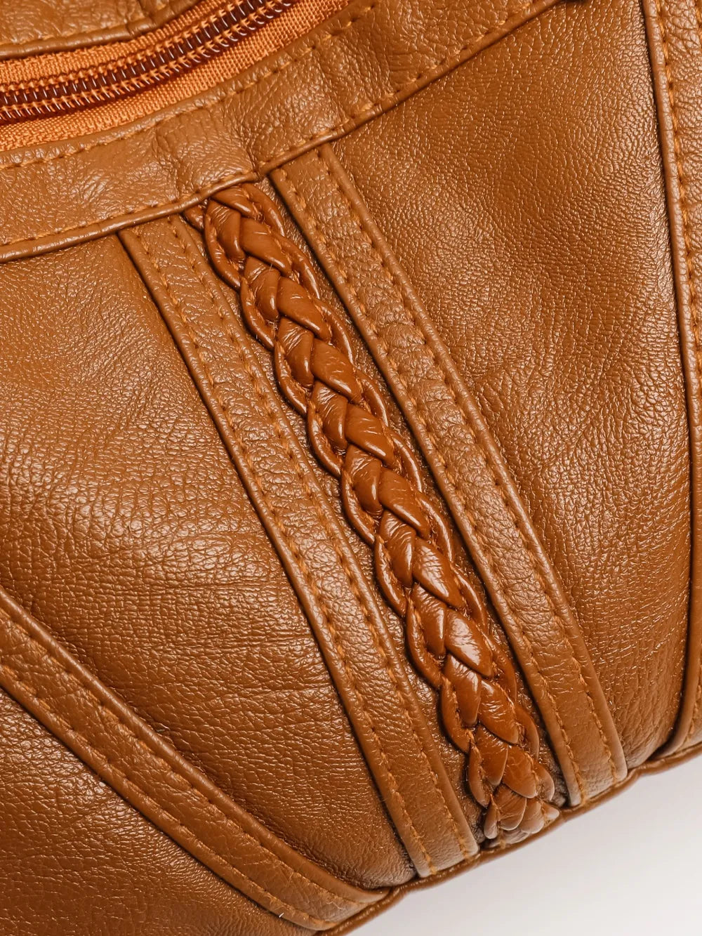 PU Leather Adjustable Strap Shoulder Bag - Korvel