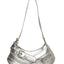 PU Leather Buckle Shoulder Bag - Korvel