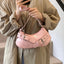 PU Leather Buckle Shoulder Bag - Korvel