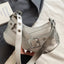 PU Leather Buckle Shoulder Bag - Korvel