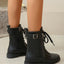 Botas Martin de Cordones de PU de Cuero Premium