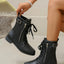 Botas Martin de Cordones de PU de Cuero Premium