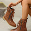 Botas Martin de Cordones de PU de Cuero Premium