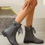 Botas Martin de Cordones de PU de Cuero Premium