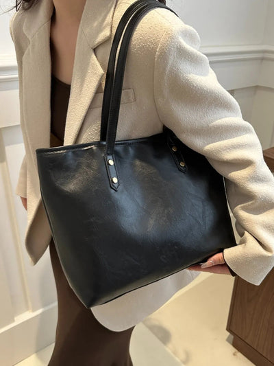 Elegant PU Leather Medium Shoulder Bag