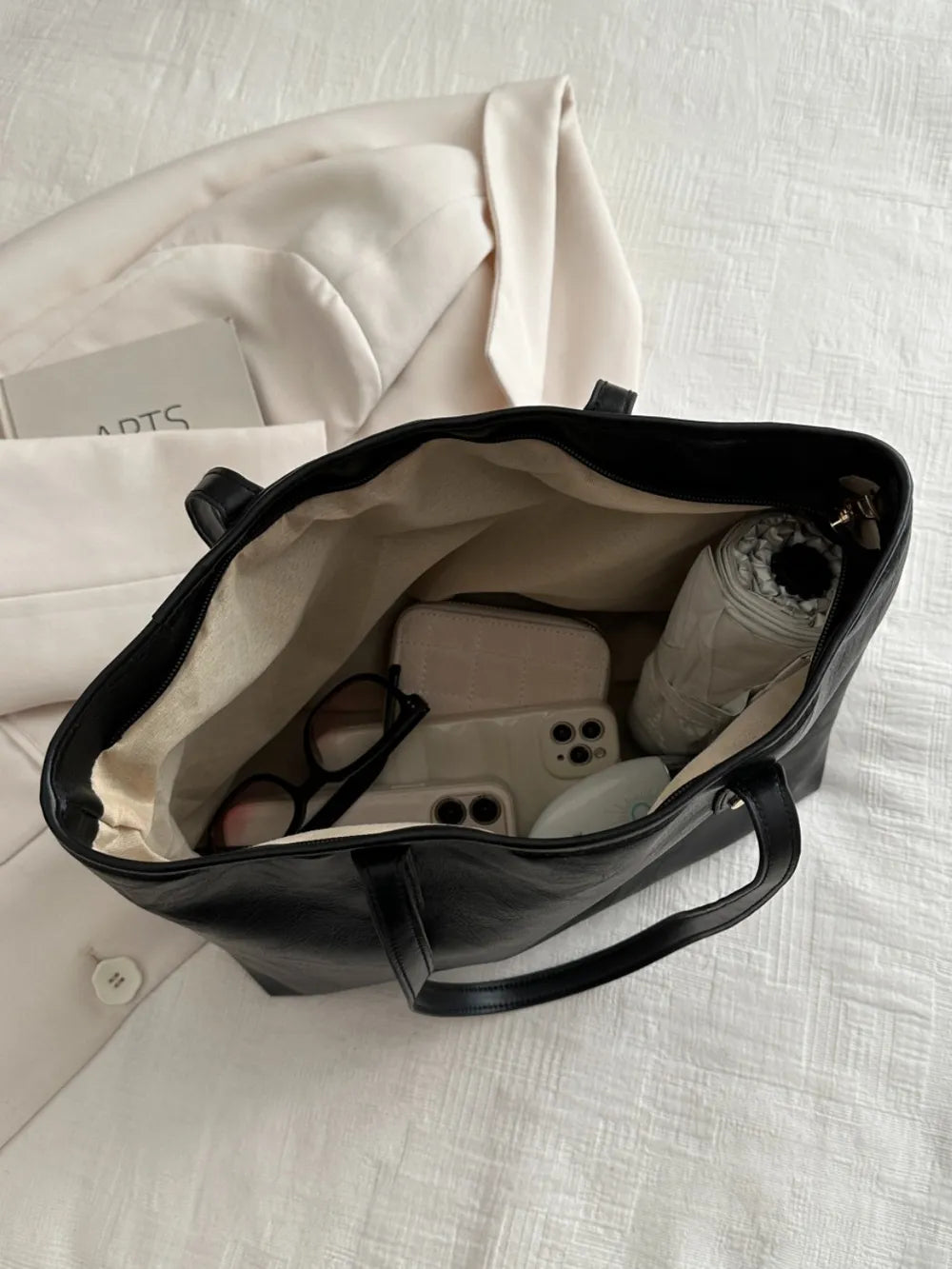 Elegant PU Leather Medium Shoulder Bag