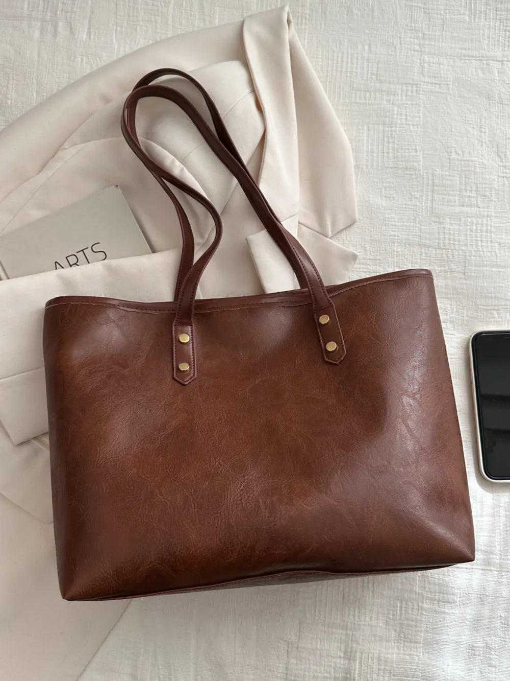 Elegant PU Leather Medium Shoulder Bag