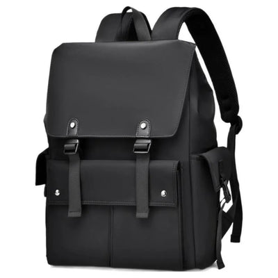 PU Leather Multi-Pockets Adjustable Strap Backpack Bag - Korvel