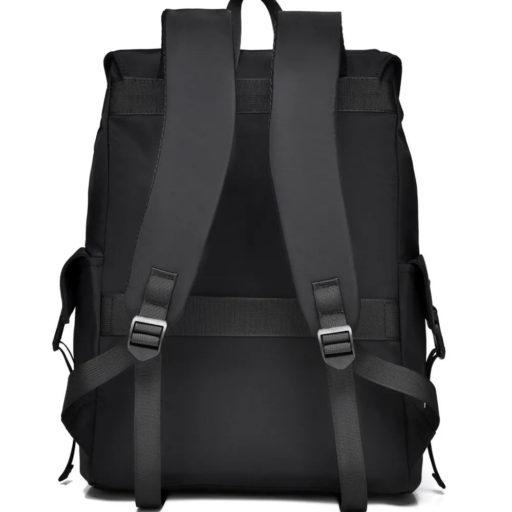PU Leather Multi-Pockets Adjustable Strap Backpack Bag - Korvel
