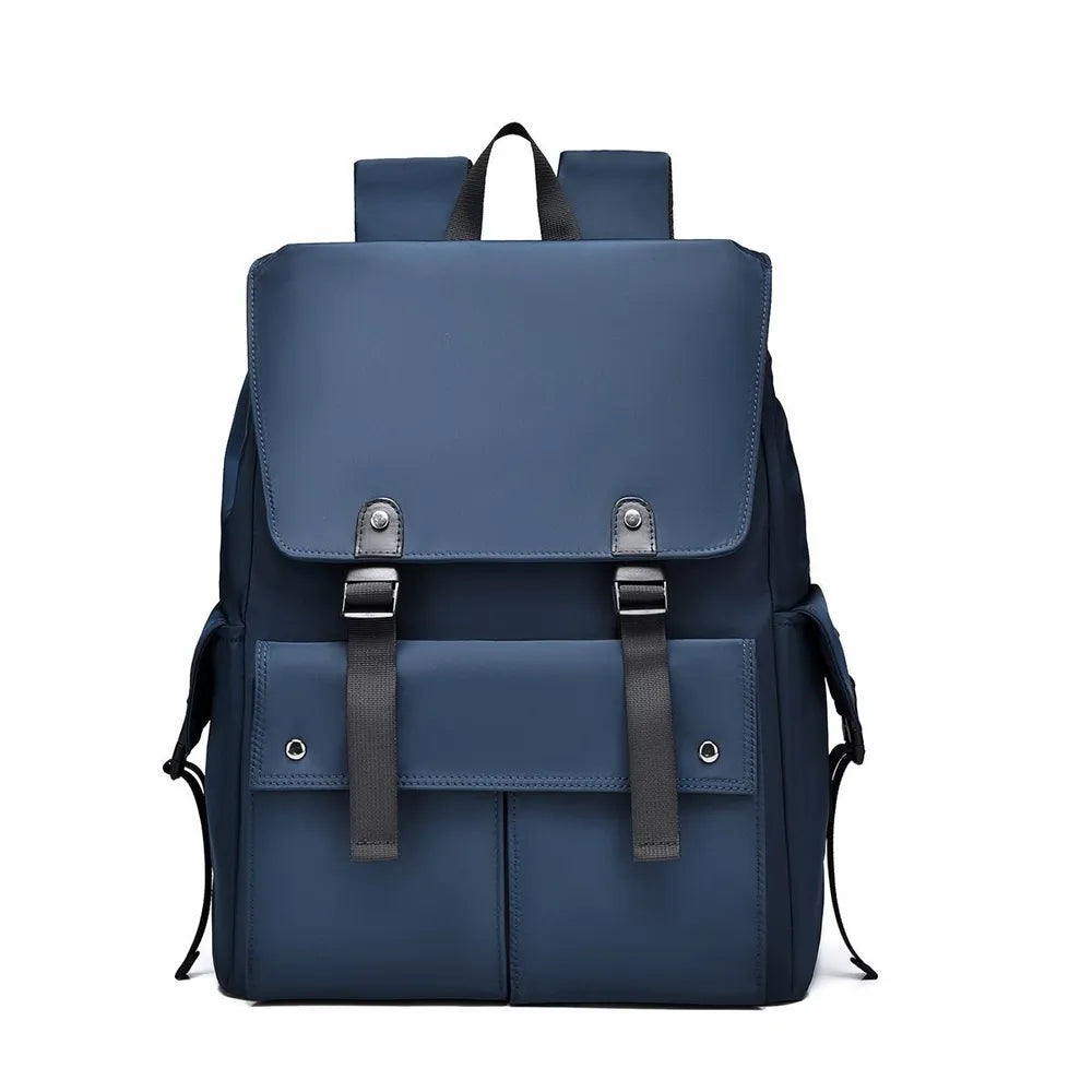 PU Leather Multi-Pockets Adjustable Strap Backpack Bag - Korvel