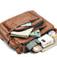 Sac à bandoulière en cuir PU à poches multiples et bandoulière réglable