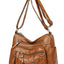 Sac à bandoulière en cuir PU à poches multiples et bandoulière réglable