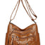 Sac à bandoulière en cuir PU à poches multiples et bandoulière réglable