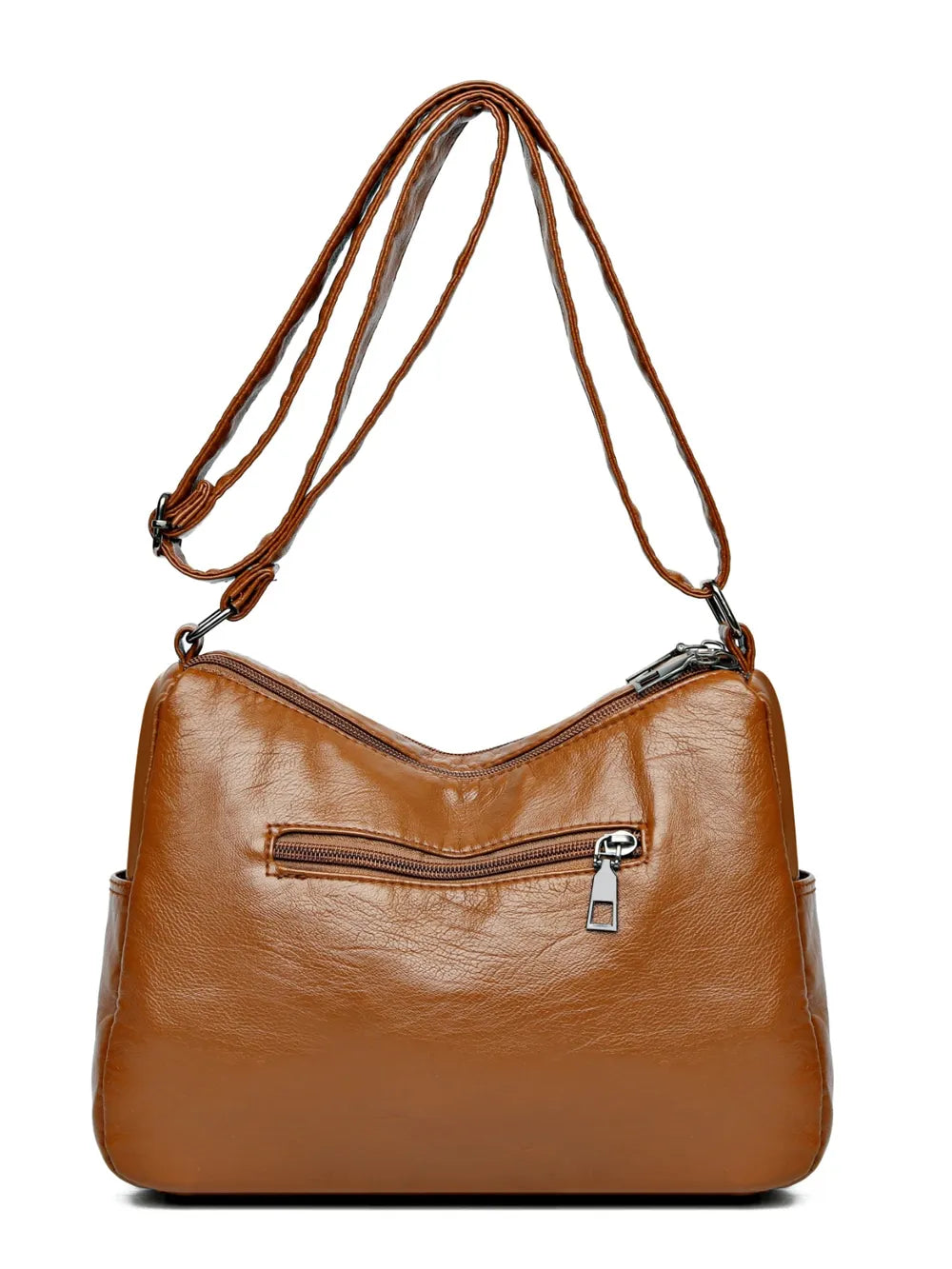 Sac à bandoulière en cuir PU à poches multiples et bandoulière réglable