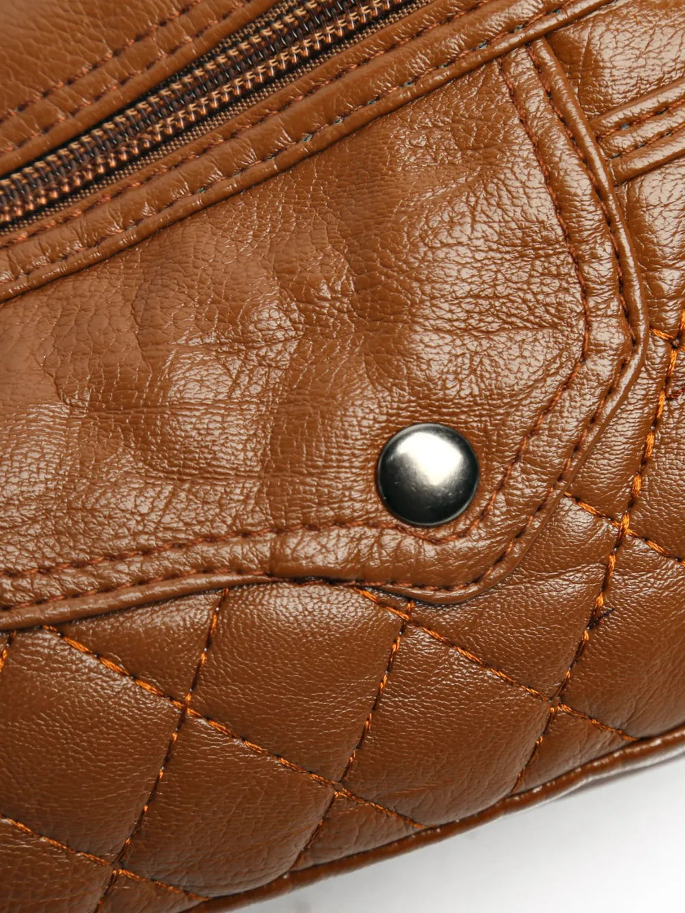 Sac à bandoulière en cuir PU à poches multiples et bandoulière réglable