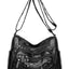 Sac à bandoulière en cuir PU à poches multiples et bandoulière réglable