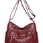 Sac à bandoulière en cuir PU à poches multiples et bandoulière réglable