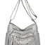 Sac à bandoulière en cuir PU à poches multiples et bandoulière réglable