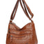 PU Leather Multi Pockets Shoulder Bag - Korvel