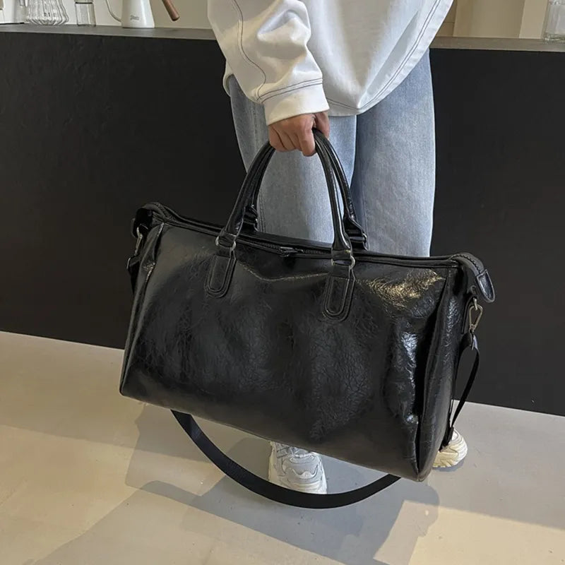 PU Leather Oversize Travel Bag - Korvel