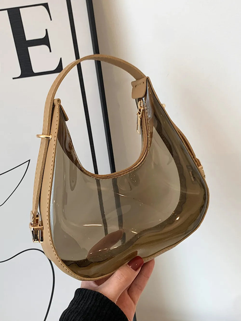 Elegant PU Leather PVC Shoulder Bag