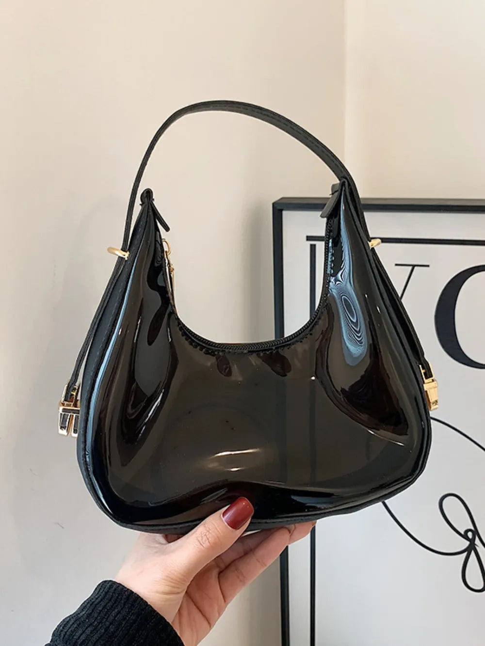 Elegant PU Leather PVC Shoulder Bag