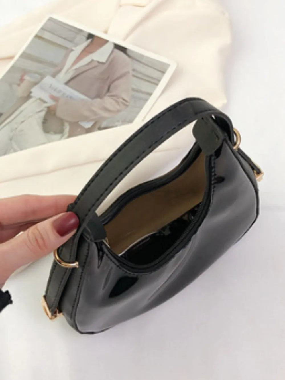Elegant PU Leather PVC Shoulder Bag
