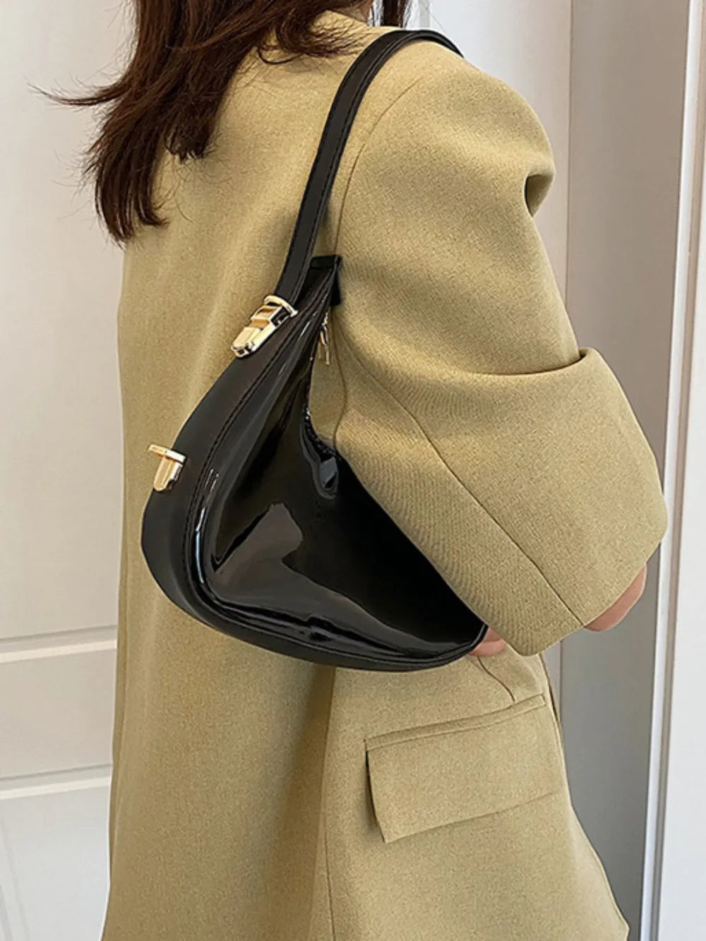 Elegant PU Leather PVC Shoulder Bag