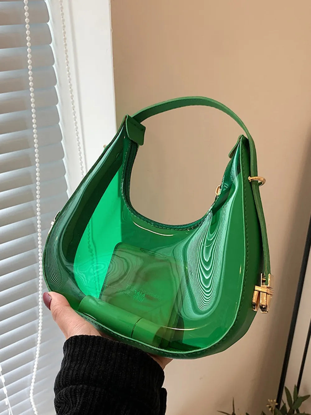 Elegant PU Leather PVC Shoulder Bag