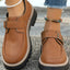 PU Leather Round Toe Buckle Loafers - Korvel