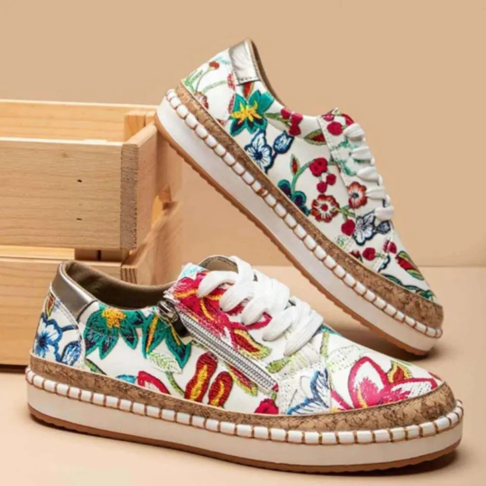 Zapatillas Planas Redondas de Cuero PU