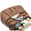 PU Leather Ruched Adjustable Strap Shoulder Bag - Korvel