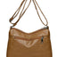 PU Leather Ruched Adjustable Strap Shoulder Bag - Korvel