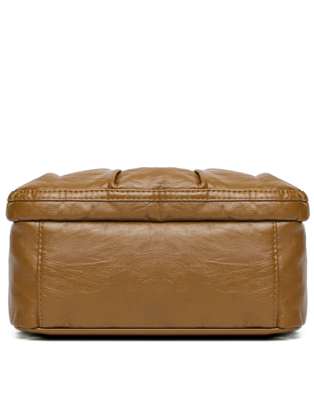 PU Leather Ruched Adjustable Strap Shoulder Bag - Korvel