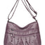 PU Leather Ruched Adjustable Strap Shoulder Bag - Korvel