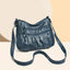 PU Leather Ruched Adjustable Strap Shoulder Bag - Korvel