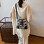 PU Leather Snakeskin Print Crossbody Bag - Korvel