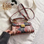 Elegant PU Leather Snakeskin Print Crossbody Bag