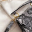 Elegant PU Leather Snakeskin Print Crossbody Bag