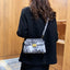 Elegant PU Leather Snakeskin Print Crossbody Bag